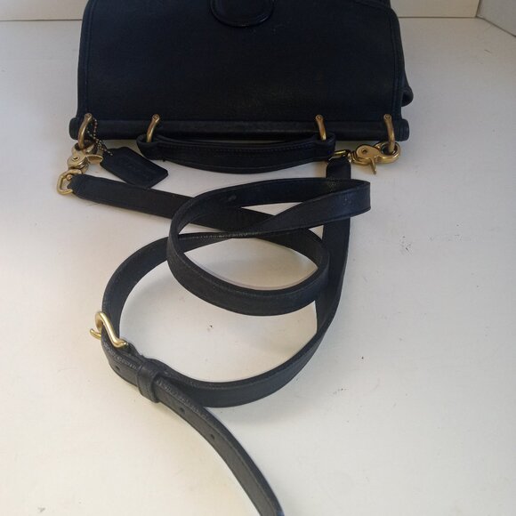 Iconic COACH Vintage 9927 WILLIS Messenger Bag Black Leather 2003 - Picture 10 of 16